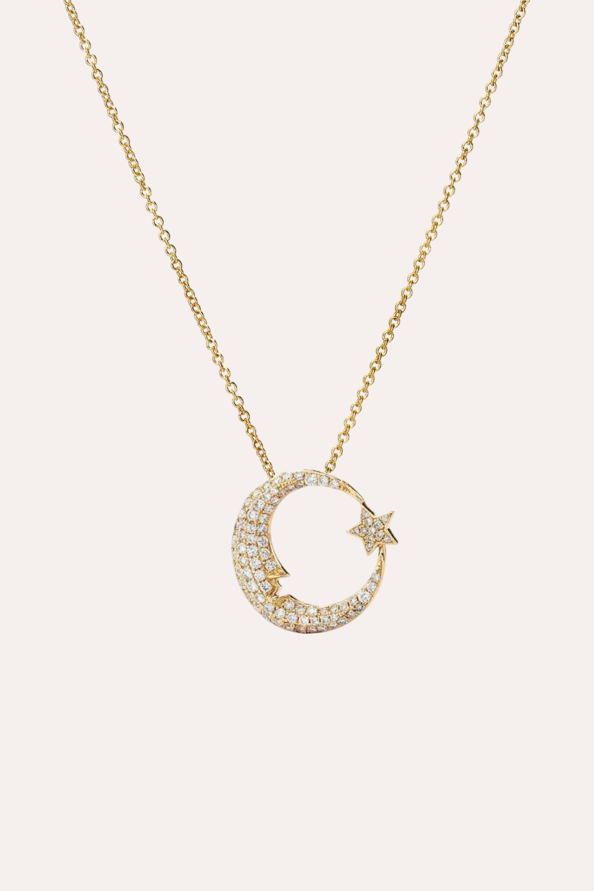 debbie katz Star Moon Necklace (Gold)