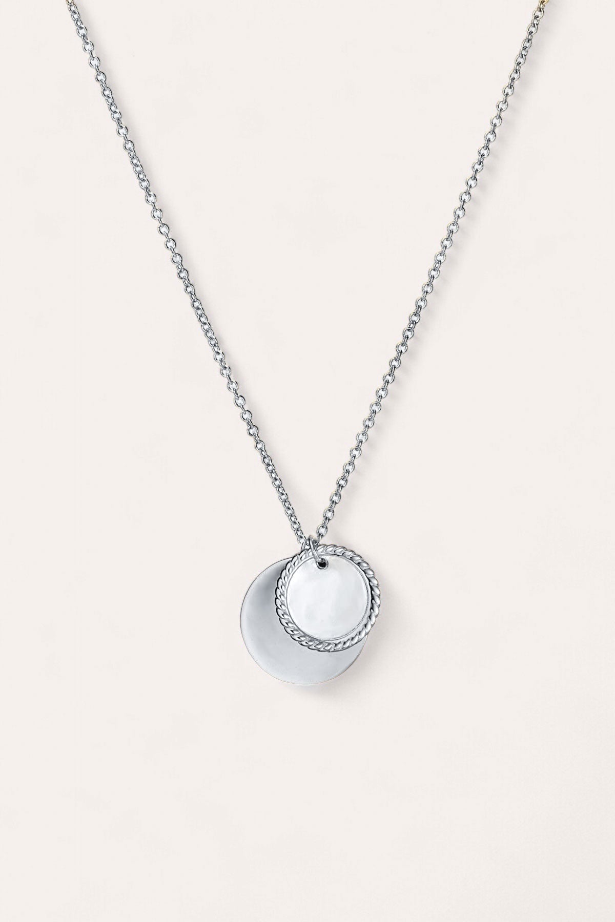 debbie katz Twin Coin Necklace (Silver)