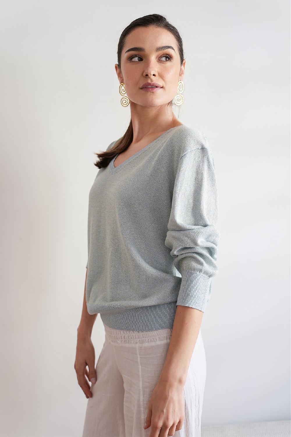 Debbie Katz Wander Sky-Blue Lurex