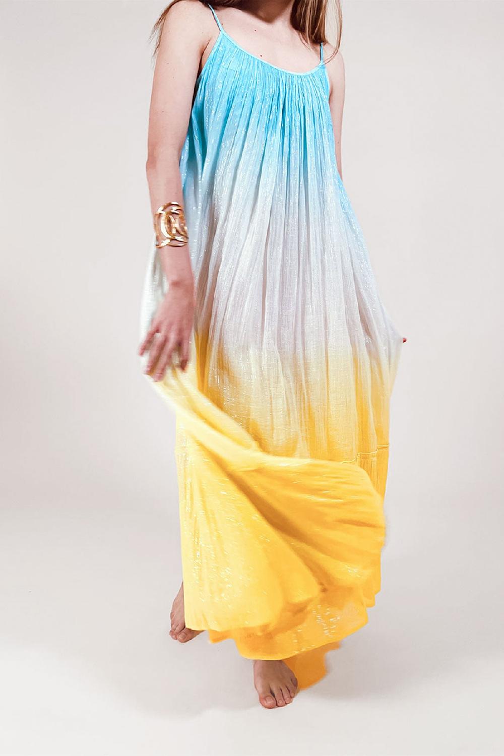 Debbie Katz Ziggy Dip Dyed Maxi Dress