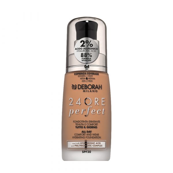 deborah milano Foundation 24ORE PERFECT FOUNDATION WITH HYALURONIC ACID