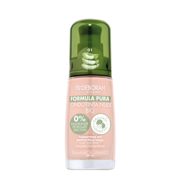 deborah milano Foundation FORMULA PURA NUDE SKIN EFFECT ORGANIC FOUNDATION