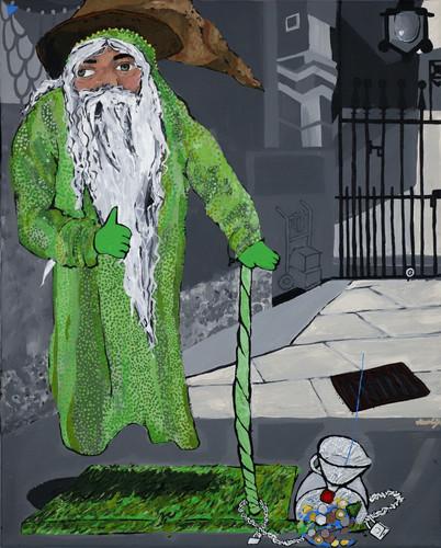 decolife The floating man at trafalgar square