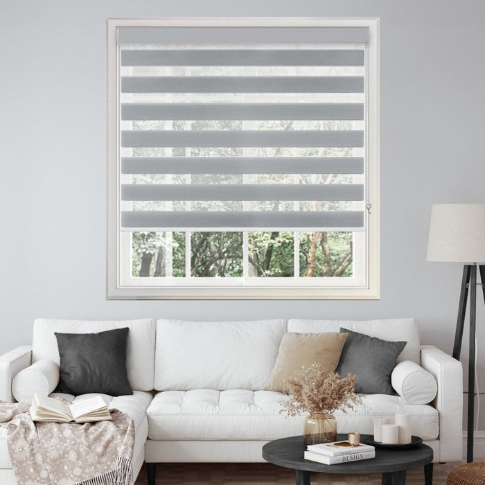 deconovo Amelia Custom Light Filtering and Waterproof Zebra Blinds