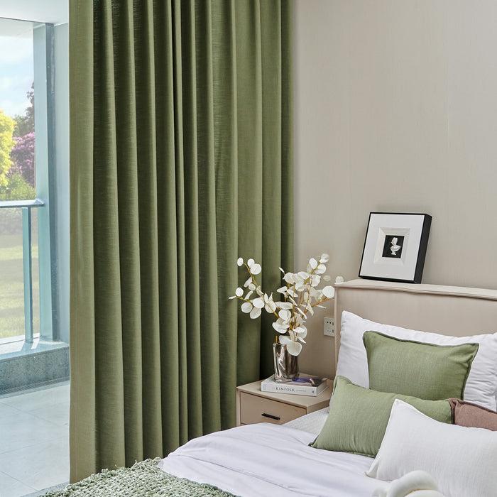 Deconovo Charlotte Custom Linen And Cotton Blend Blackout Curtains