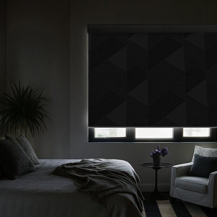 Deconovo Classic Custom Pleat Print Full Blackout Roller Blinds