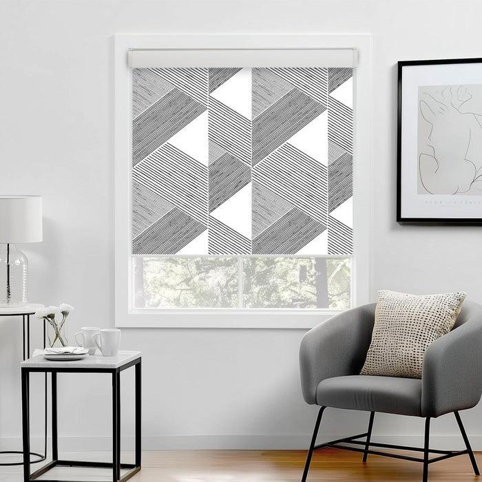 deconovo Classic Custom Pleat Print Full Blackout Roller Blinds