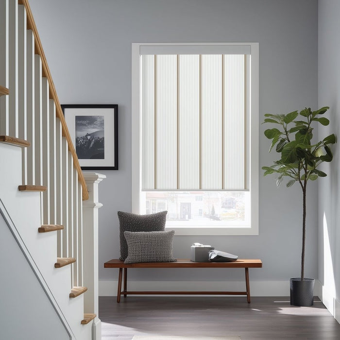 Deconovo Classic Custom Stripe Screen Print Semi-Blackout Roller Blinds