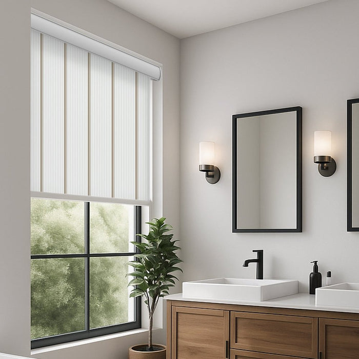 Deconovo Classic Custom Stripe Screen Print Semi-Blackout Roller Blinds