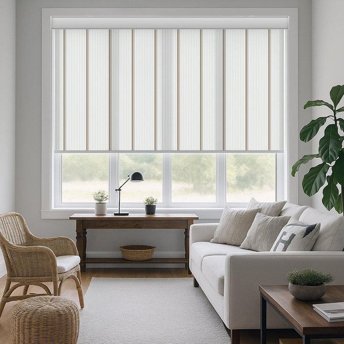 deconovo Classic Custom Stripe Screen Print Semi-Blackout Roller Blinds