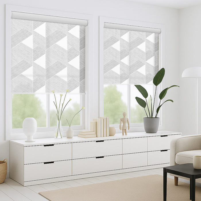 Deconovo Classic Pleat Custom Designer Print Semi-Blackout Roller Blinds