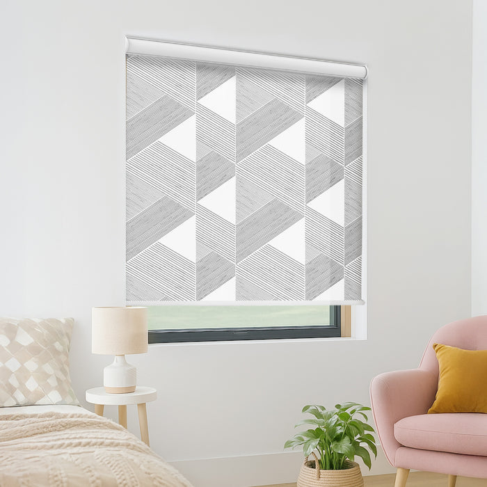 Deconovo Classic Pleat Custom Designer Print Semi-Blackout Roller Blinds