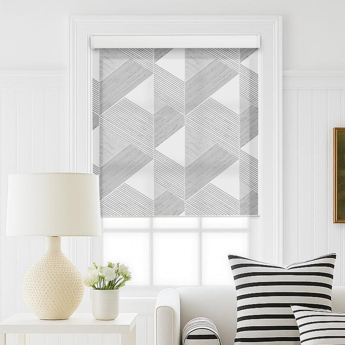 deconovo Classic pleat Custom Designer Print Semi-Blackout Roller Blinds