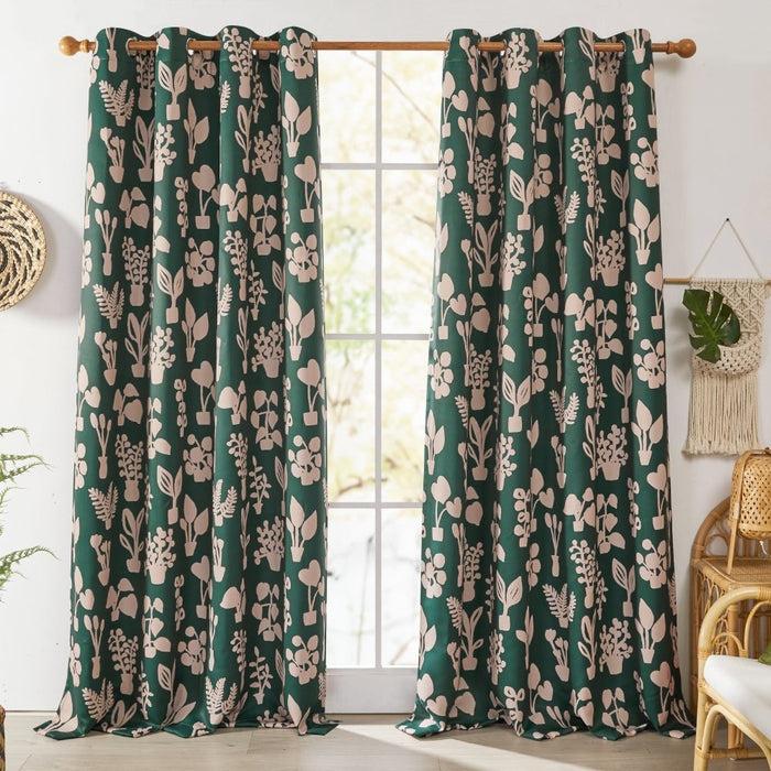 deconovo Bohome Foliage Blackout Curtains