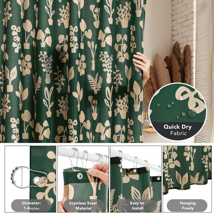 Deconovo Bohome Foliage Shower Curtains