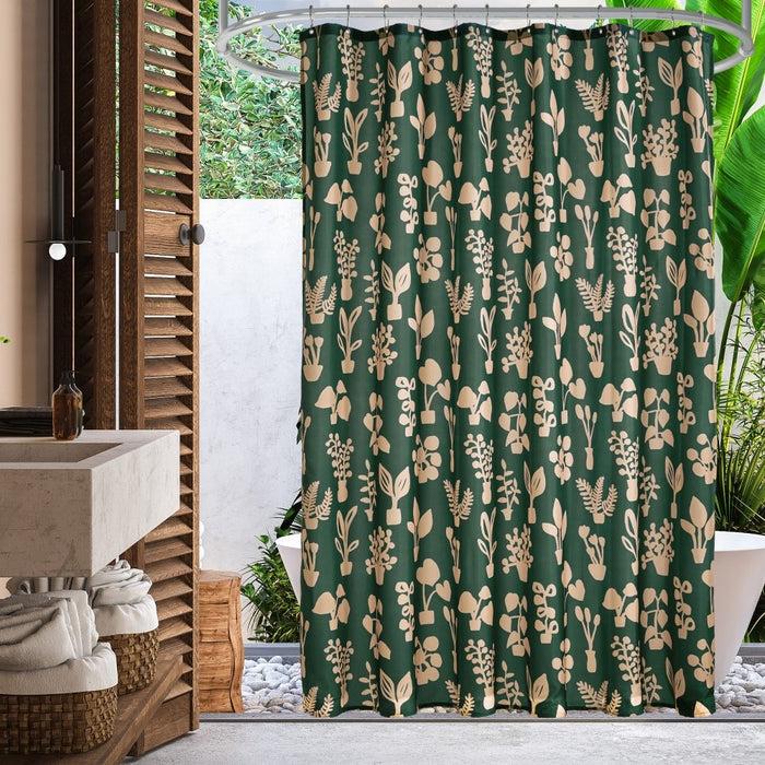 deconovo Bohome Foliage Shower Curtains