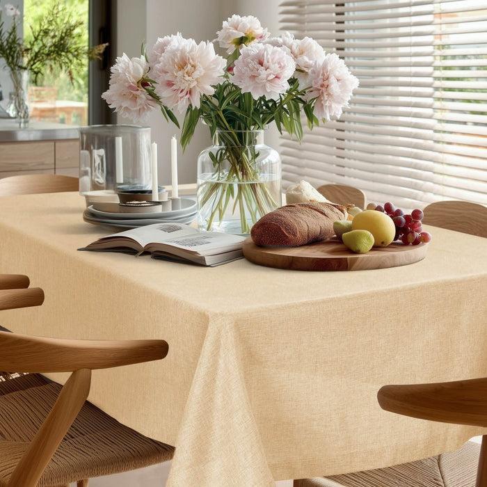 Deconovo Evelyn Custom Faux Linen Tablecloth