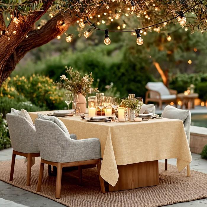 Deconovo Evelyn Custom Faux Linen Tablecloth