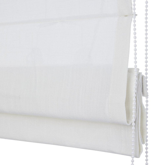 Deconovo Lauretta Custom Linen Roman Shades Corded