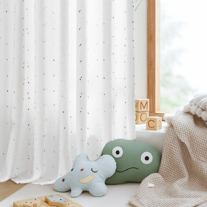 Deconovo Melody Polka Dot Custom Blackout Curtains