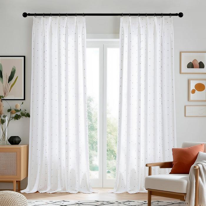 deconovo Melody Polka Dot Custom Blackout Curtains