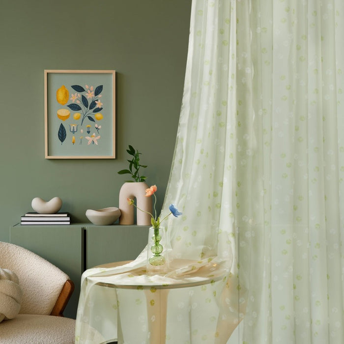 Deconovo Modern Cubic Play Sheer Curtains