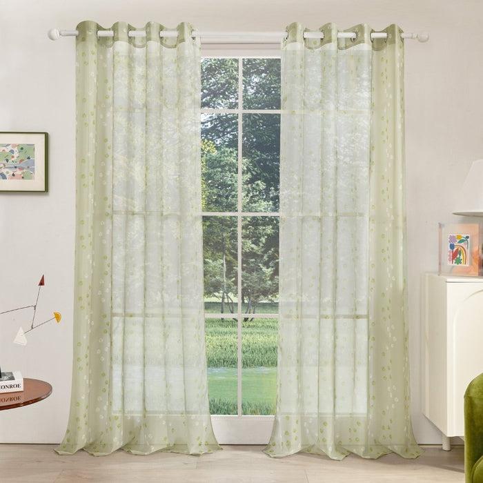 deconovo Modern Cubic Play Sheer Curtains