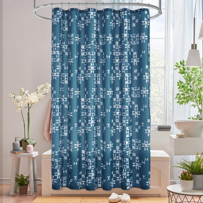 deconovo Modern Patchwork Shower Curtains