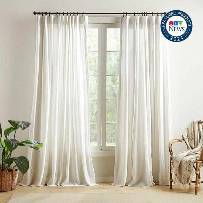 deconovo Olivia Custom Linen Blackout Curtains