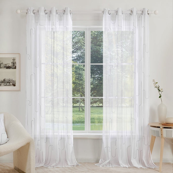 deconovo Pure Morning Haze Sheer Curtains