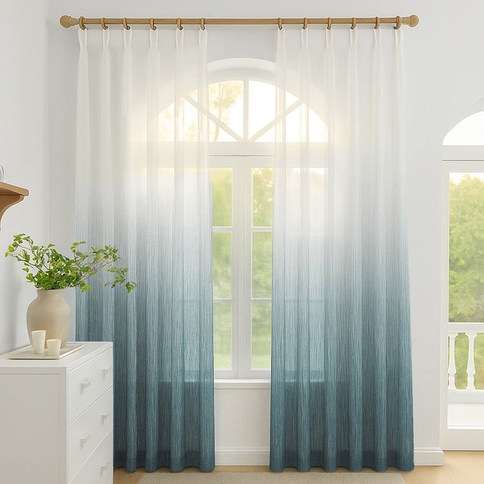 deconovo Valentina Gradient Sheer Curtains