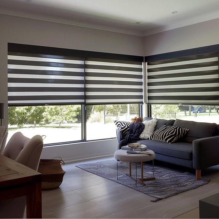 Deconovo Elodie Custom Blackout And Waterproof Zebra Blinds