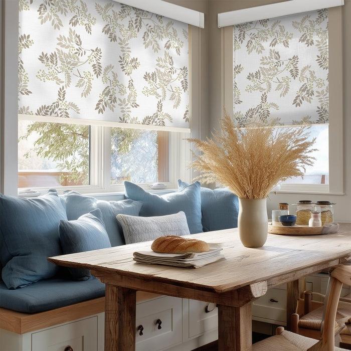 Deconovo Farmhouse Custom Ash Print Semi-Blackout Roller Blinds