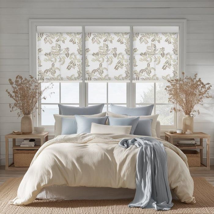 deconovo Farmhouse Custom Ash Print Semi-Blackout Roller Blinds