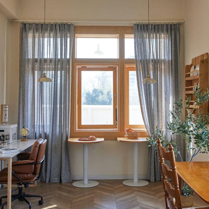 deconovo Ivy Custom Basic Snowflake Dot Sheer Curtains