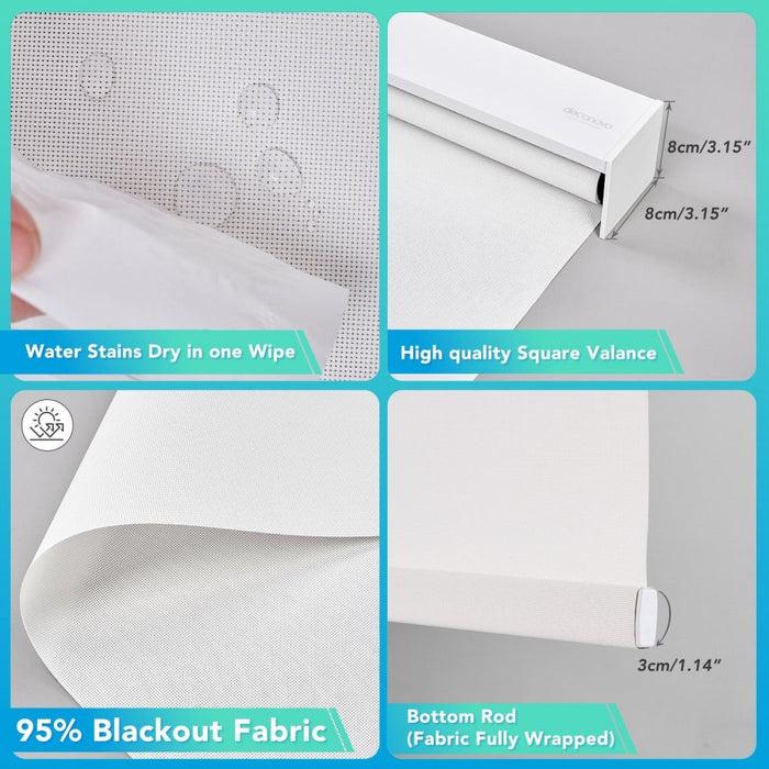 Deconovo Jacqueline Custom Light-Filtering Motorized Roller Shades