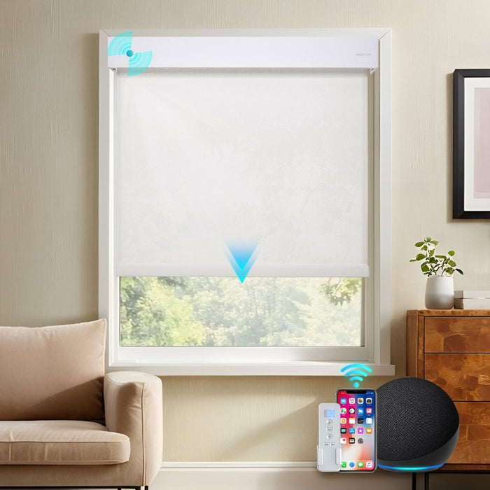 deconovo Jacqueline Custom Light-Filtering Motorized Roller Shades