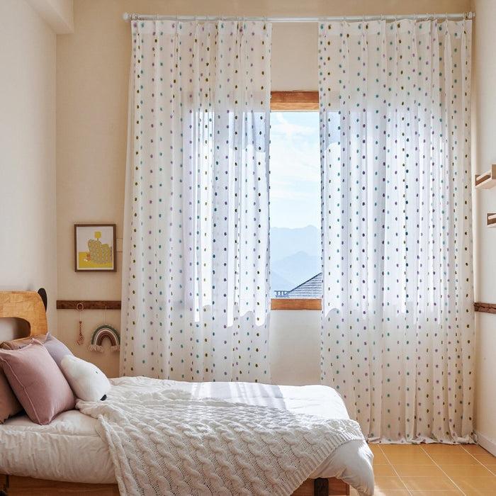 deconovo Lily Custom Kids’ Sheer Curtains with Dreamy Embroidery