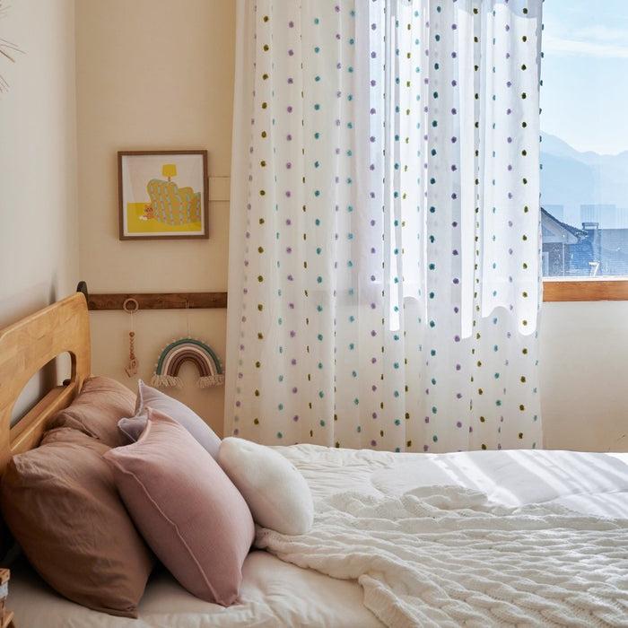 Deconovo Lily Custom Kids’ Sheer Curtains With Dreamy Embroidery