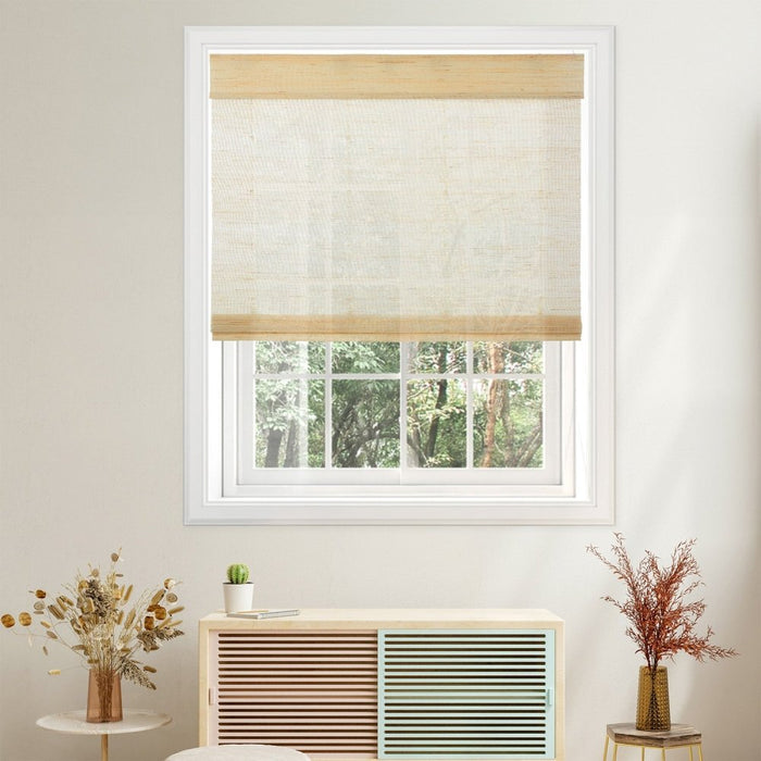 deconovo Livia Custom Natural Ramie Bamboo Woven Shades