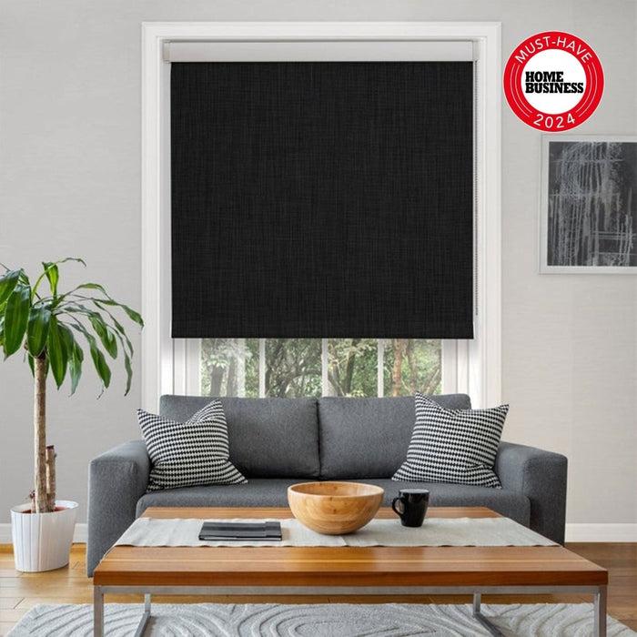 deconovo Luna Custom Linen Full Blackout Roller Blinds