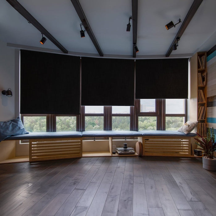 Deconovo Luna Custom Linen Full Blackout Roller Blinds