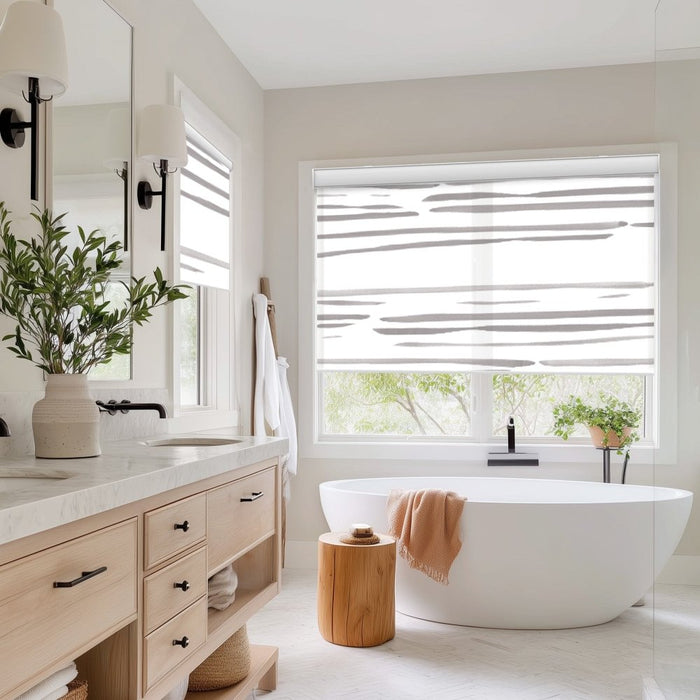 Deconovo Pure Calm Water Print Semi-Blackout Roller Blinds