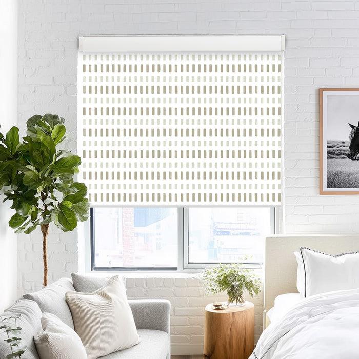 deconovo Pure Solitude Print Full Blackout Roller Blinds