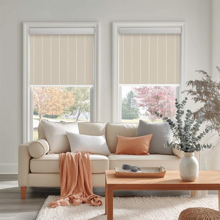 deconovo Pure Stripe Print Full Blackout Roller Blinds