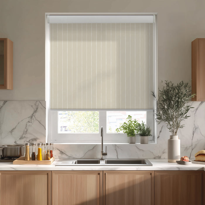 deconovo Pure Stripe Print Semi-Blackout Roller Blinds