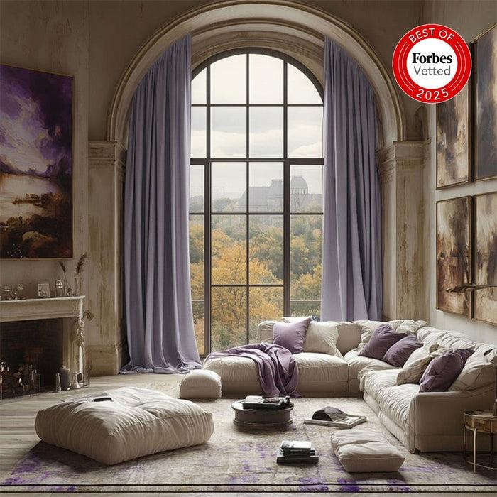 deconovo Solene Custom Linen Texture 100% Total Blackout Curtains – Sustainable Luxury Eco-Friendly Drape