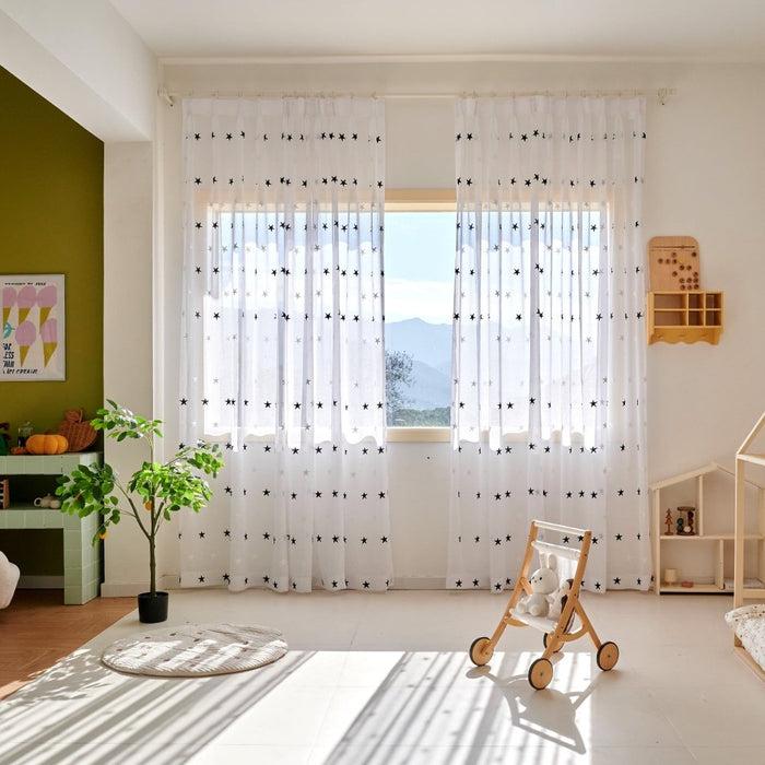 deconovo Stella Custom Enchanting Starburst Sheer Curtains