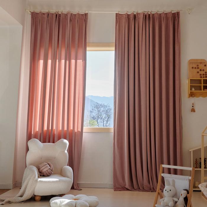 deconovo Vivianne Custom Dutch Velvet Blackout Curtains