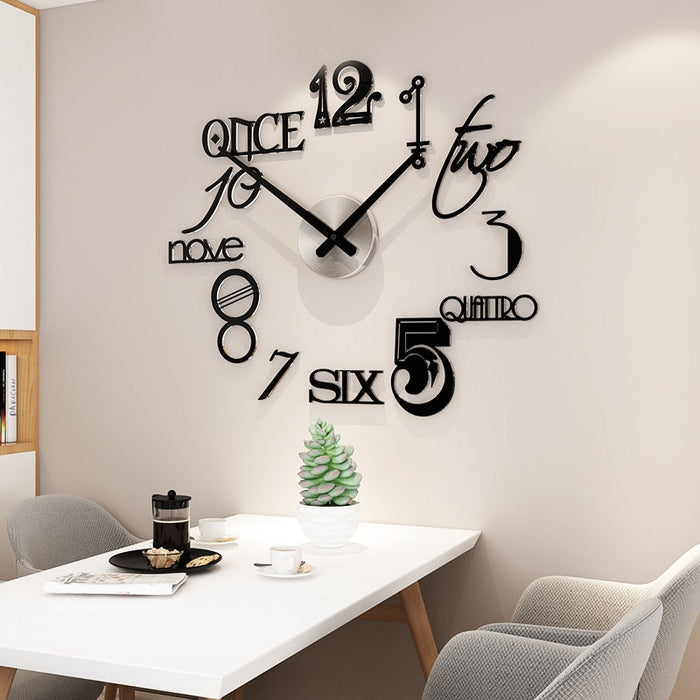 decoramo Abstract Style Large Decorative Wall Clock